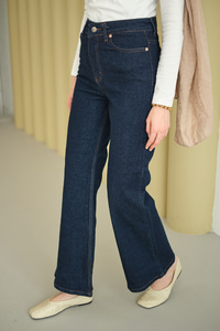 Boru Paça Kot Pantolon Lacivert