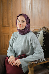 Botanik Soft Eşarp Bordo