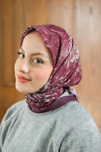 Botanik Soft Eşarp Bordo
