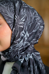 Botanik Soft Eşarp Siyah