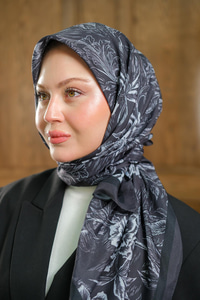 Botanik Soft Eşarp Siyah