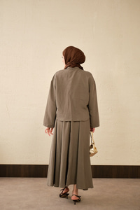 Breeze Gömlekli Elbise Haki Yeşil