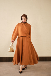 Breeze Gömlekli Elbise Kiremit