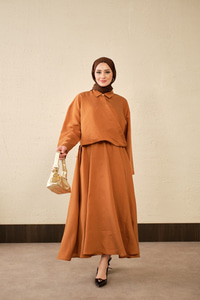 Breeze Gömlekli Elbise Kiremit