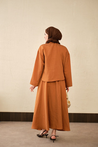 Breeze Gömlekli Elbise Kiremit