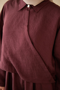 Breeze Gömlekli Elbise Mürdüm