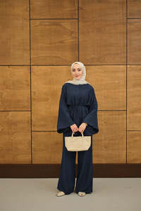 Brode Şerit Detaylı Takım Lacivert