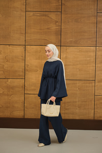 Brode Şerit Detaylı Takım Lacivert