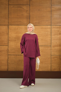 Bürümcük Desen Takım Bordo