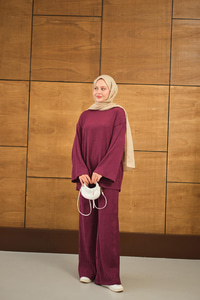 Bürümcük Desen Takım Bordo