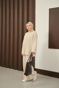 Bürümcük Desen Takım Krem