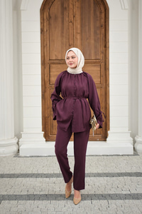 Büzgü Detay Takım Mürdüm