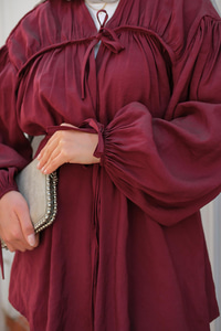 Büzgülü Cupra Tencele Takım Bordo