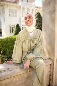 Büzgülü Cupra Tencele Takım Küf Yeşil