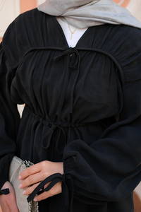 Büzgülü Cupra Tencele Takım Siyah