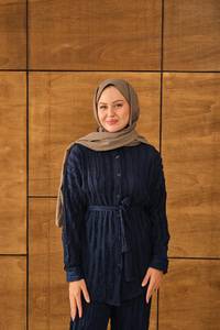 Büzgülü İkili Takım Lacivert