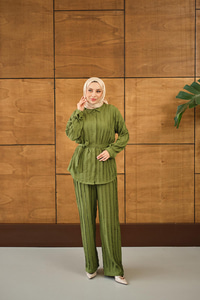 Büzgülü İkili Takım Yeşil