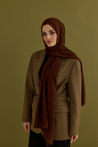 Candy Desen Şal Acı Kahve