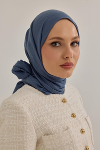 Candy Desen Şal kot mavi