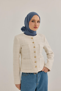 Candy Desen Şal kot mavi