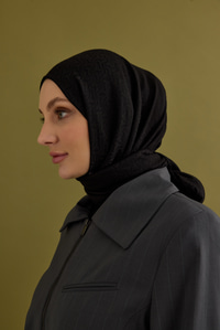 Candy Desen Şal Siyah