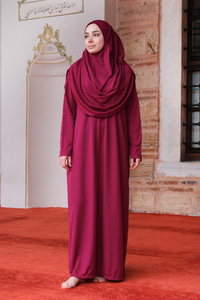 CANTALI TEK PARCA NAMAZ ELBISESI  MURDUM