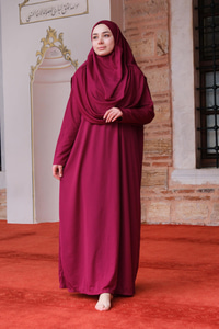 CANTALI TEK PARCA NAMAZ ELBISESI  MURDUM