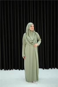 CANTALI TEK PARCA NAMAZ ELBISESI Su Yeşil