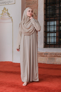 CANTALI TEK PARCA NAMAZ ELBISESI  TAS