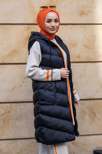 Uygun Fiyatlı CAPRAZ DETAYLI YELEK SIYAH | Loccomoda.com 