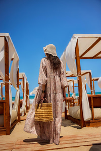 Cassime Desenli Elbise Vizon