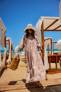 Cassime Desenli Elbise Vizon