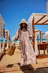 Cassime Desenli Elbise Vizon