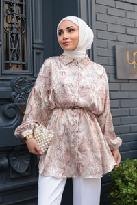 Cassime Saten Gömlek Açık Kahve