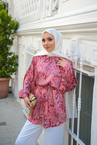 Cassime Saten Gömlek Fuşya