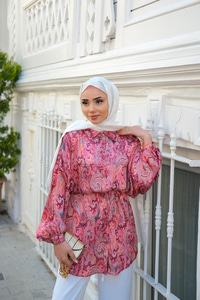 Cassime Saten Gömlek Fuşya