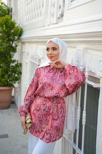 Cassime Saten Gömlek Fuşya