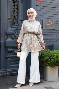 Cassime Saten Gömlek Vizon