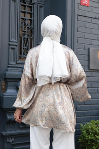 Cassime Saten Gömlek Vizon