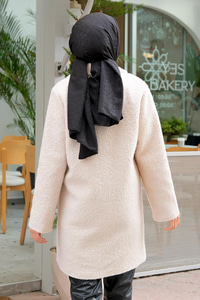 Ceket Yaka Yanlardan Cepli Buklet Kaban Bej