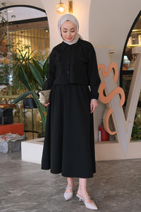 Ceketli İkili Takım Siyah