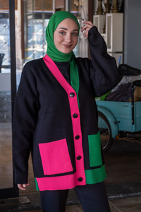 Uygun Fiyatlı CEP DETAY DUGMELI HIRKA SIYAH | Loccomoda.com 