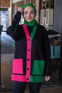 Uygun Fiyatlı CEP DETAY DUGMELI HIRKA SIYAH | Loccomoda.com 