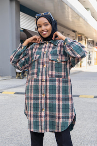 Uygun Fiyatlı CEP DETAY UZUN GOMLEK  YESIL | Loccomoda.com 