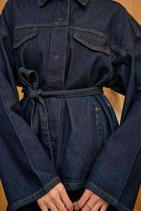 Cep Detaylı Kot Takım Lacivert