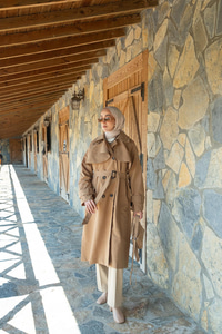 Cep Yaka Trençkot Vizon