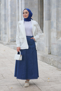 Cepli A Kesim Etek Koyu Mavi