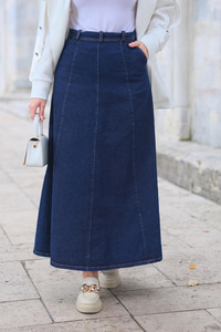 Cepli A Kesim Etek Koyu Mavi