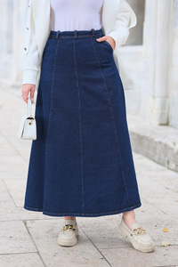 Cepli A Kesim Etek Koyu Mavi