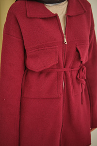 Cepli Keçe Hırka Bordo